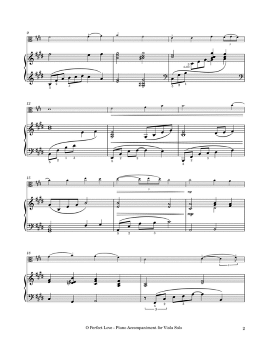 O Perfect Love (Wedding Hymn) - Viola Solo with Piano Accompaniment image number null