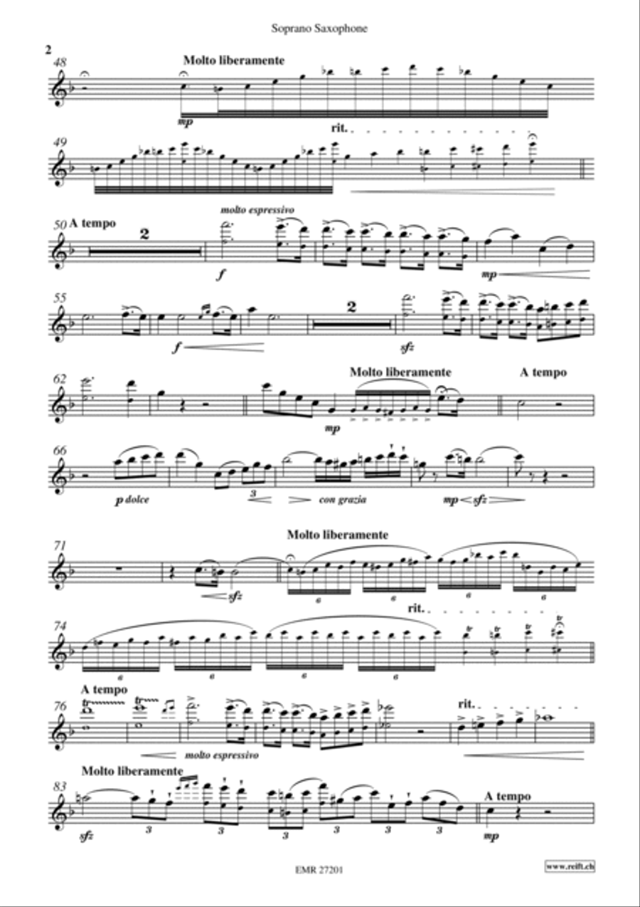 Elegie Soprano Saxophone scores gallery preview page 3