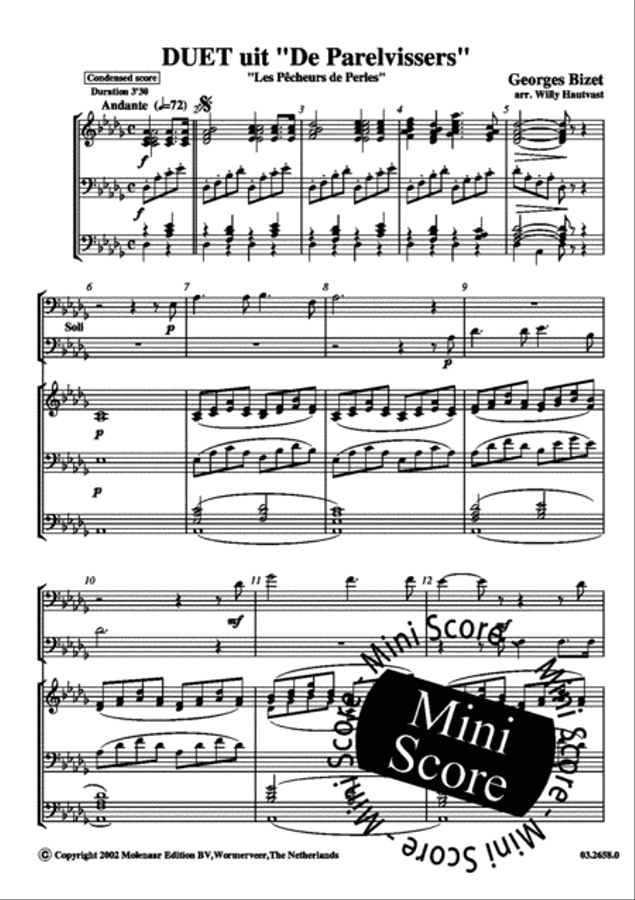 Duet uit de Parelvissers Fanfare Band scores gallery preview page 11
