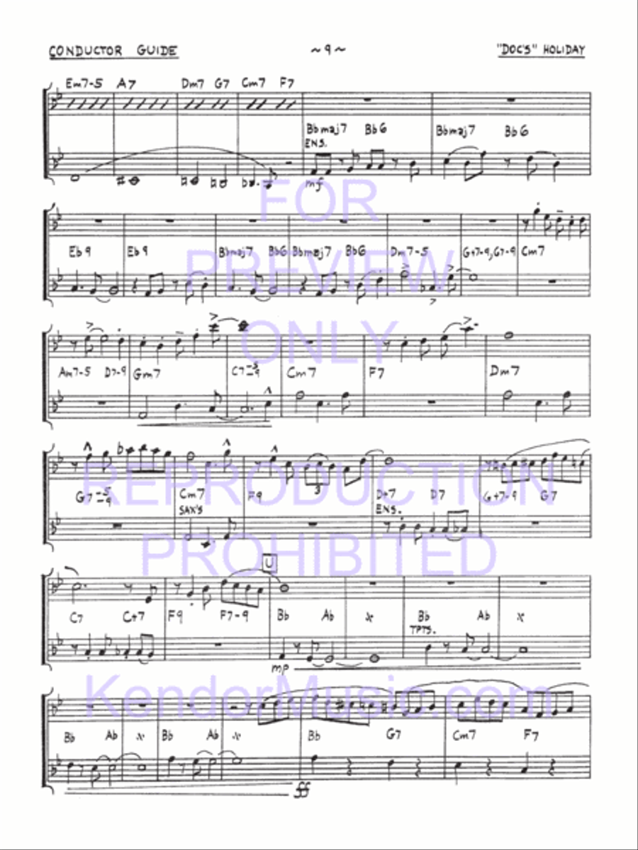 Doc's Holiday Jazz Ensemble scores gallery preview page 10