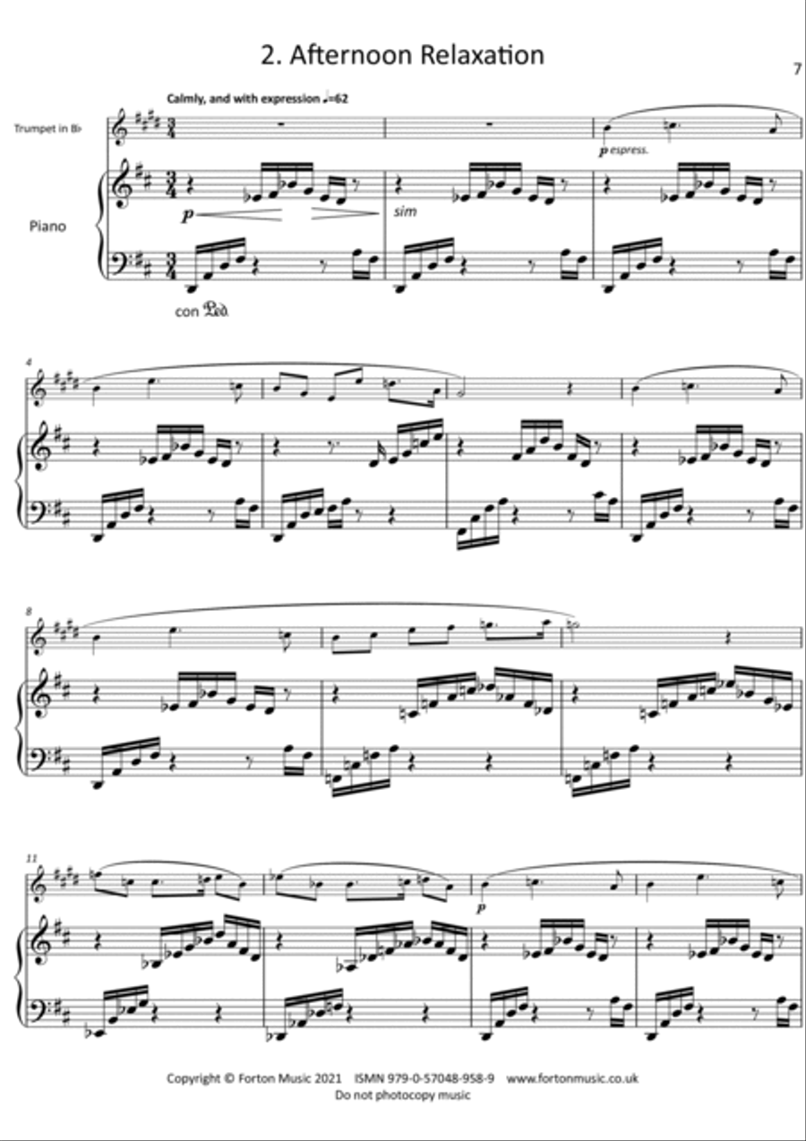 Suite for Trumpet and Piano Trumpet Solo scores gallery preview page 6