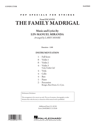 Book cover for The Family Madrigal (from Encanto) - Conductor Score (Full Score)