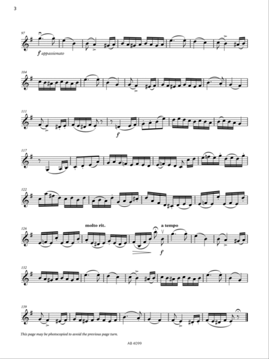 Czardas (Grade 5, C3, from the ABRSM Violin Syllabus from 2024) Violin Solo scores gallery preview page 3