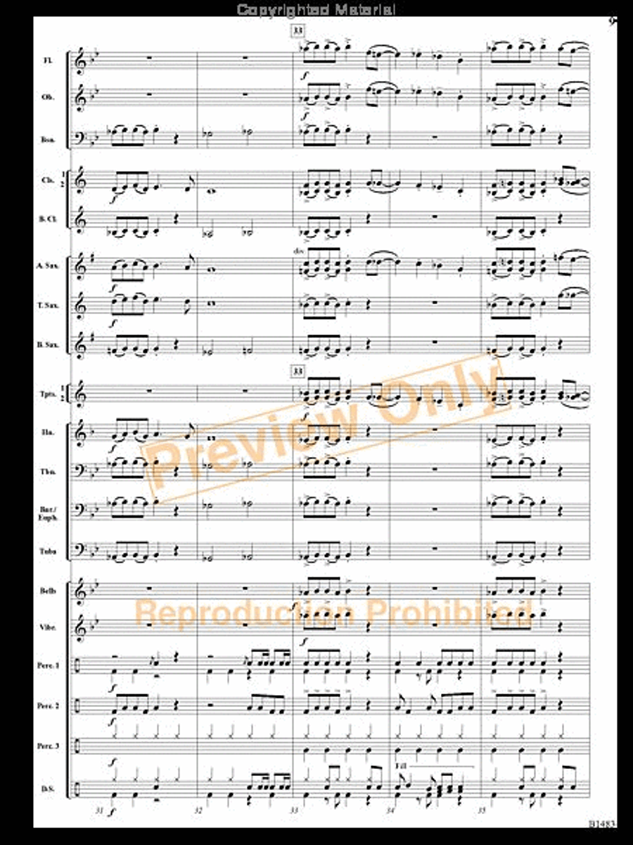 Deck the Halls with Rock 'n' Roll Concert Band scores gallery preview page 8