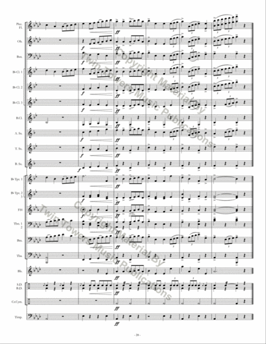 Fort Valley March Fort Valley March Concert Band scores gallery preview page 21