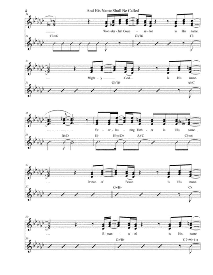 And His Name Shall Be Called Choir scores gallery preview page 4