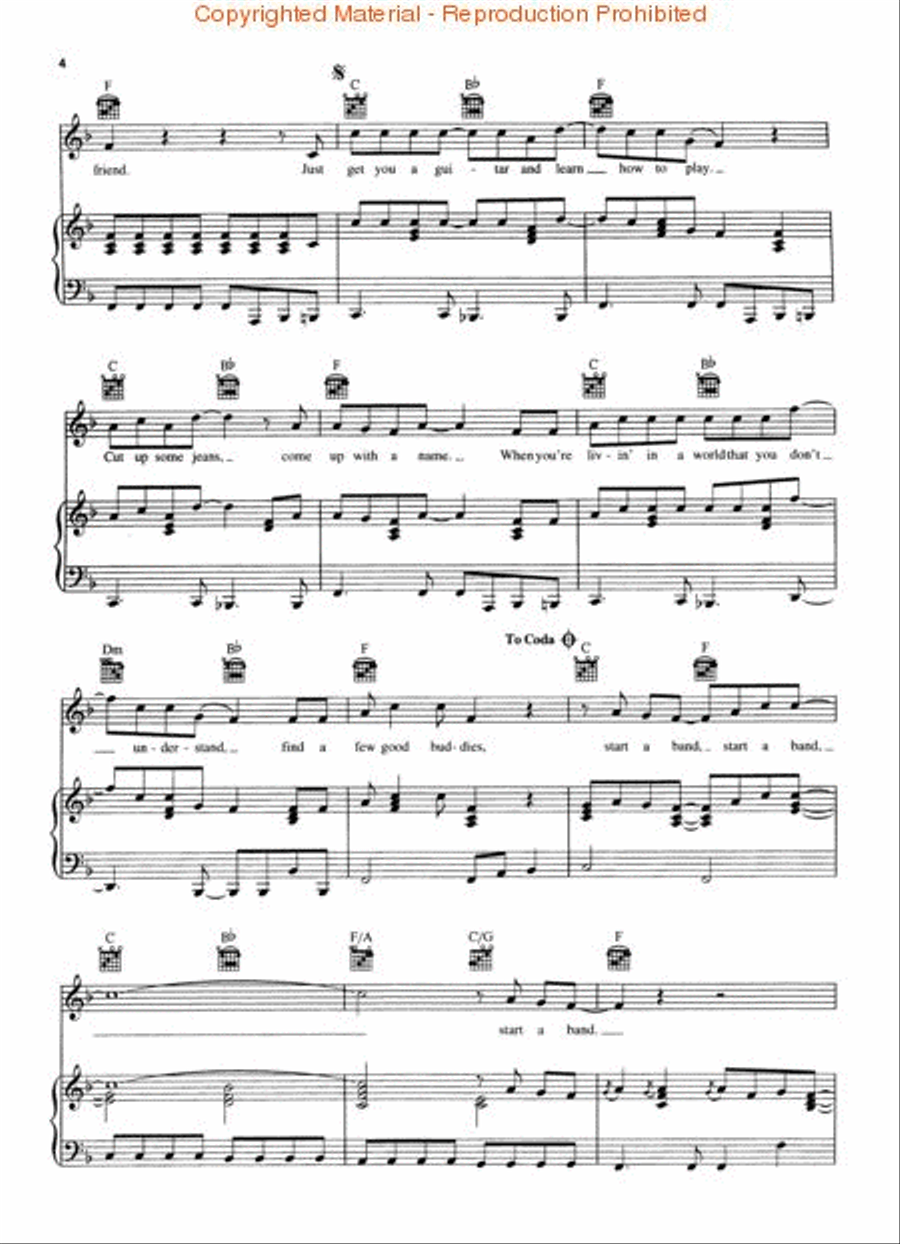 Start a Band Piano, Vocal, Guitar scores gallery preview page 3