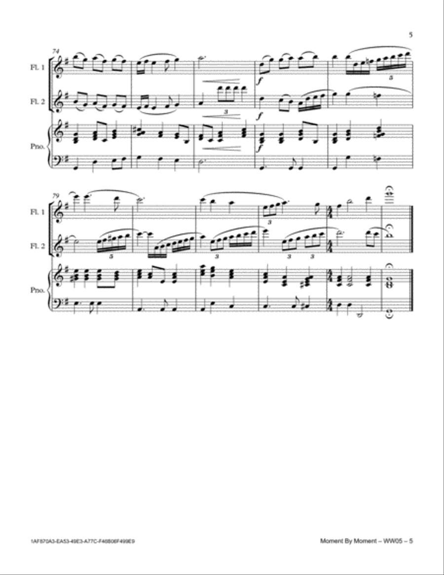 Moment By Moment Moment By Moment Woodwind Duet scores gallery preview page 5