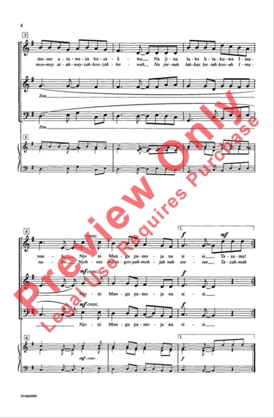 Tazama Bikira Tazama Bikira 3-Part scores gallery preview page 4