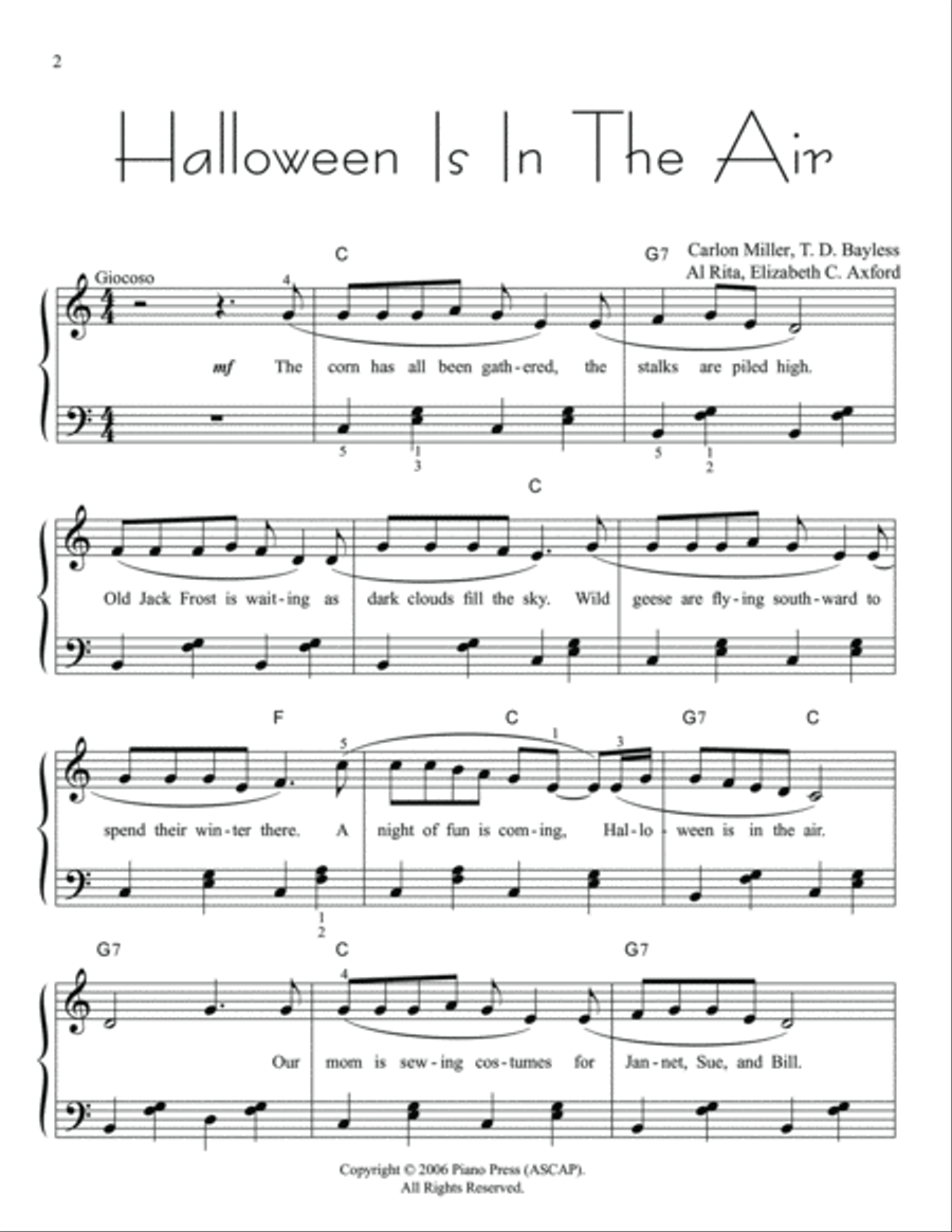 My Halloween Fun Book Level Three Piano Method scores gallery preview page 3