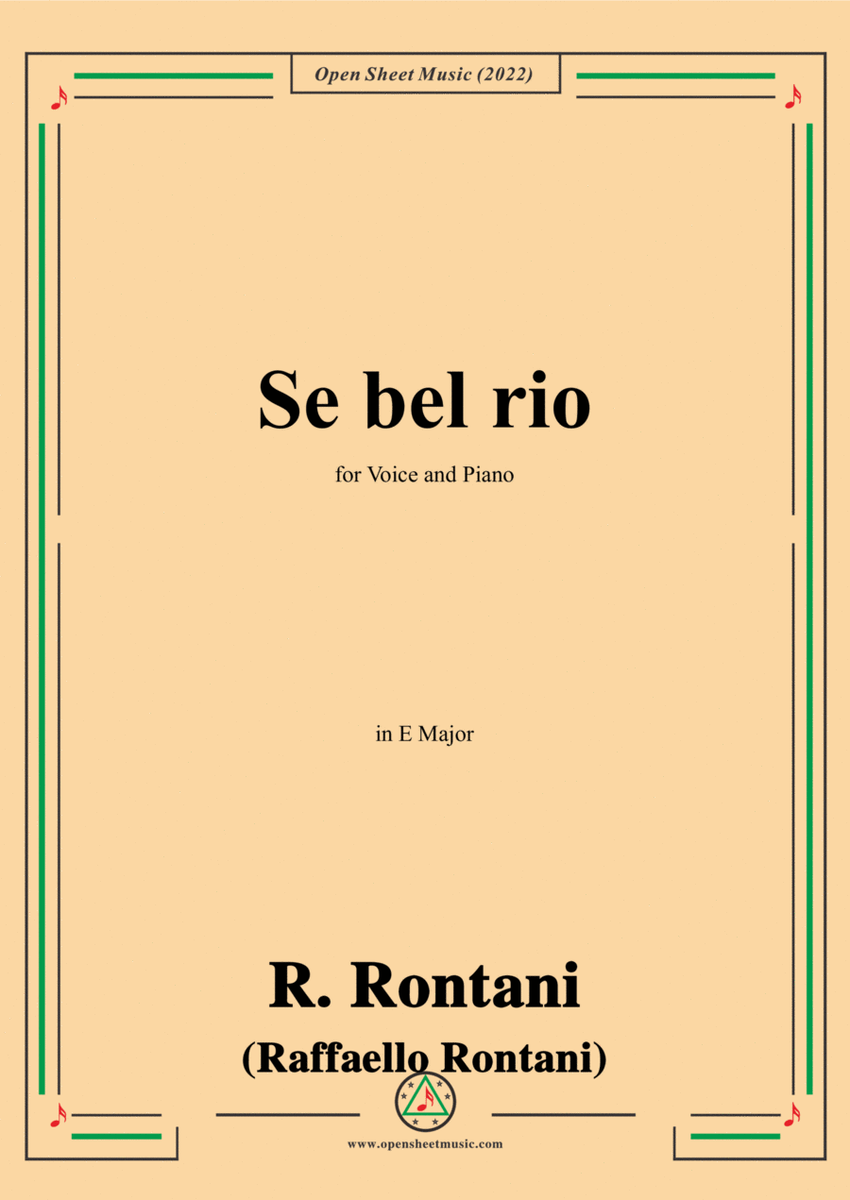 R. Rontani-Se bel rio,in E Major image number null