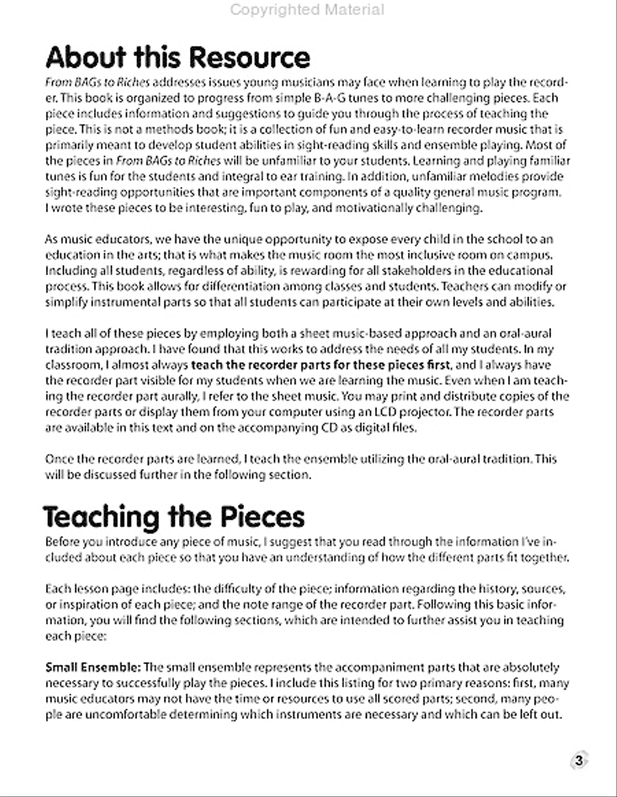 From BAGs to Riches Recorder scores gallery preview page 3