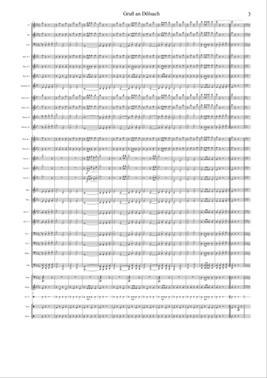 Gruß an Dölsach Full Score - Score Only Concert Band scores gallery preview page 3