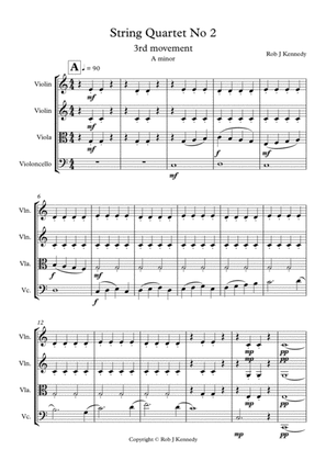 String Quartet No 2 in A minor 3rd movement