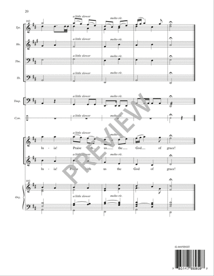 Praise, My Soul, the King of Heaven - Full Score and Parts 4-Part scores gallery preview page 21