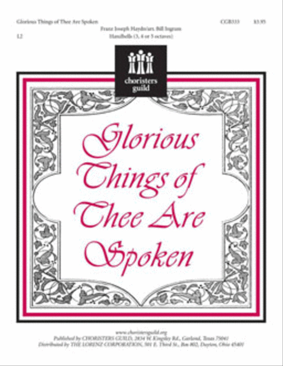 Glorious Things of Thee Are Spoken Handbell Choir scores gallery preview page 1