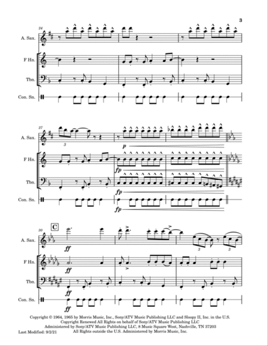 Hang On Sloopy Small Ensemble scores gallery preview page 4