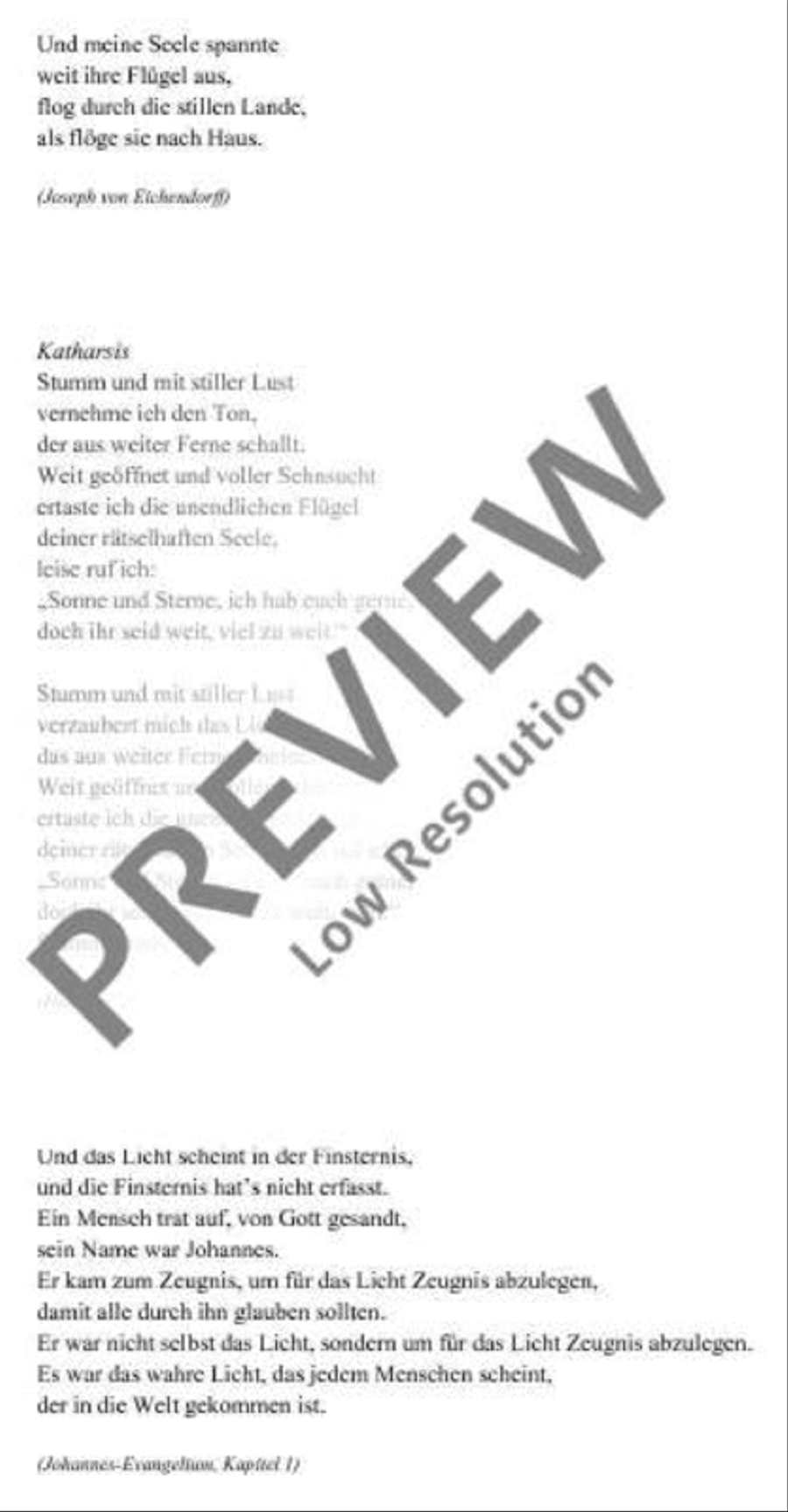 Und meine Seele spannte · Katharsis · Und das Licht scheint in der Finsternis SSATB scores gallery preview page 5