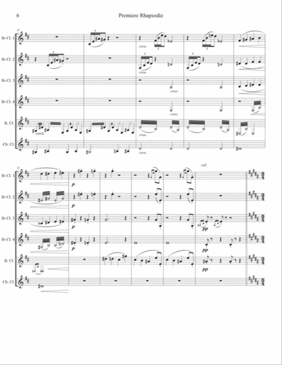 Premiere Rhapsodie Premiere Rhapsodie Woodwind Ensemble scores gallery preview page 6