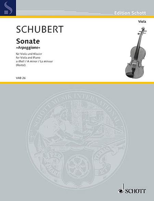Book cover for Sonata for Arpeggione in A Minor, D 821