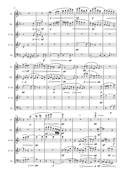 Filiberto PIERAMI: KAMMERSTÜCK PER QUINTETTO DI FIATI (Op.52) (ES 537) - Score Only