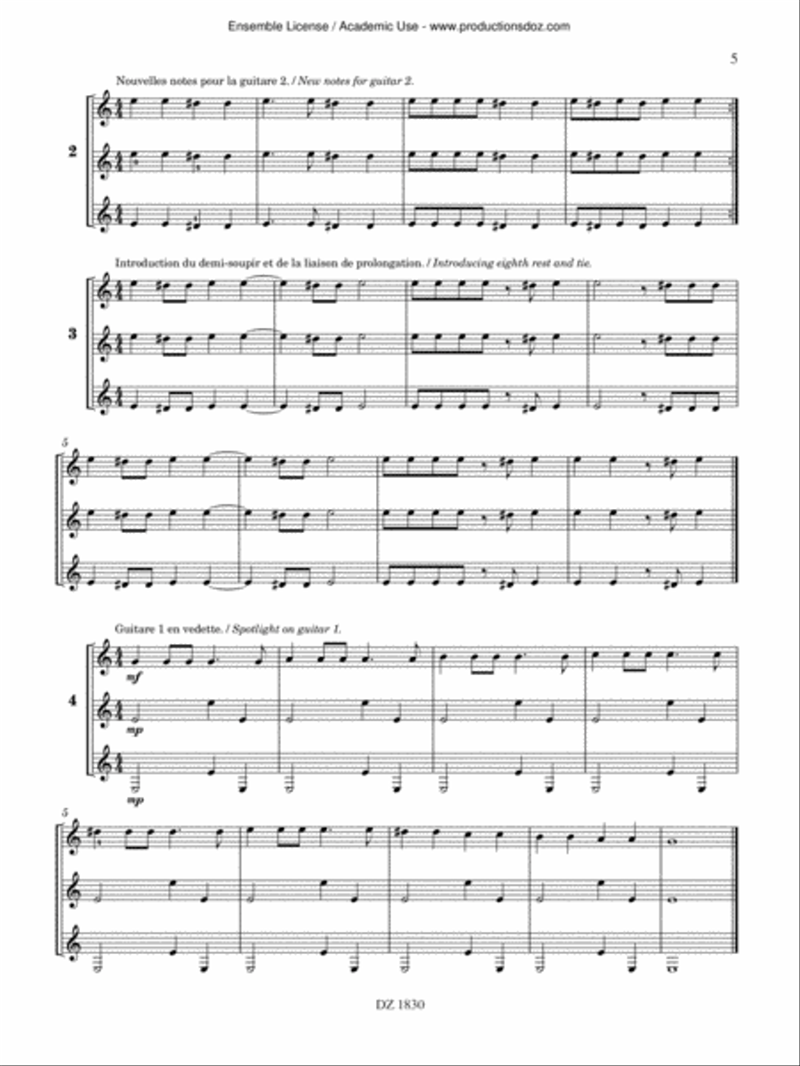 Ma guitare, mon band (cahier du professeur) vol. 2 Classical Guitar scores gallery preview page 5