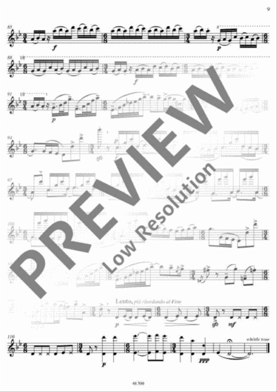 3 virtuoso Flamenco Studies Flute Solo scores gallery preview page 10