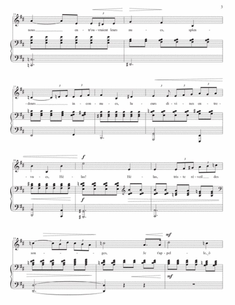 FAURÉ: Après un rêve, Op. 7 no. 1 (transposed to B minor, B-flat minor, and A minor)