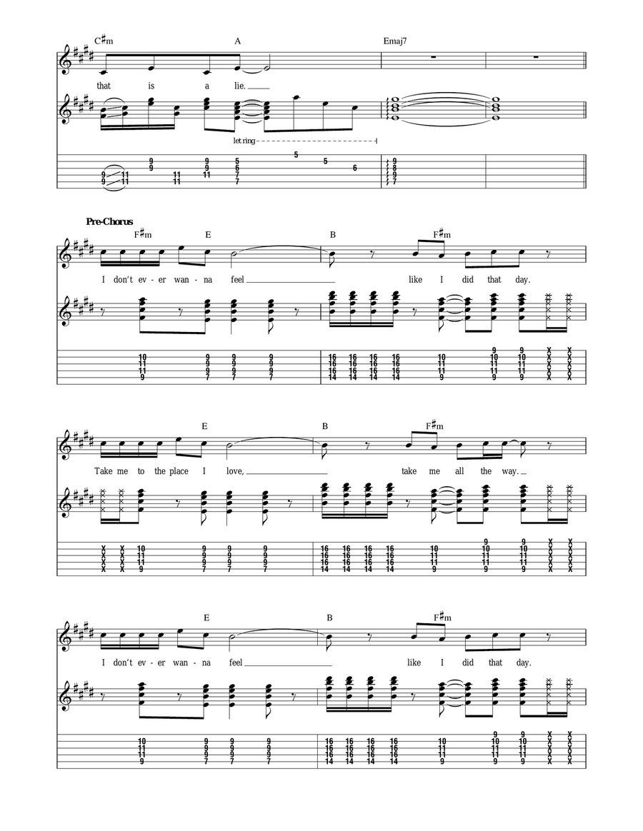 Under The Bridge Acoustic Guitar scores gallery preview page 4