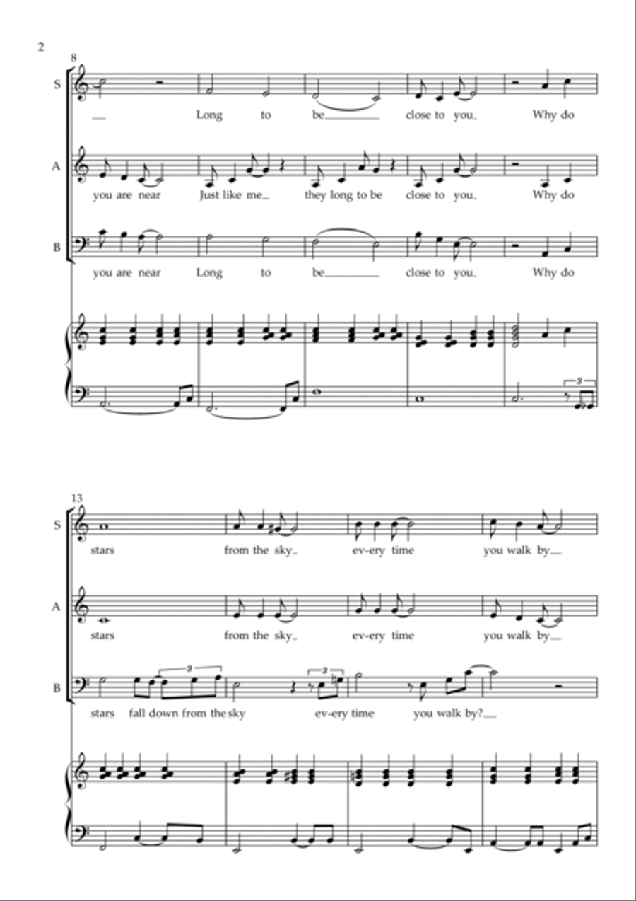 (they Long To Be) Close To You 3-Part scores gallery preview page 3