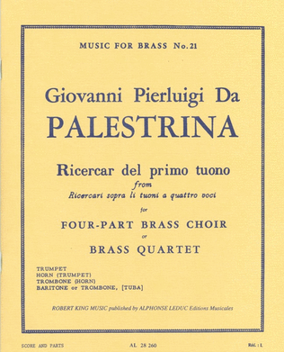 Ricercar Del Primo Tuono (quartet-brass)