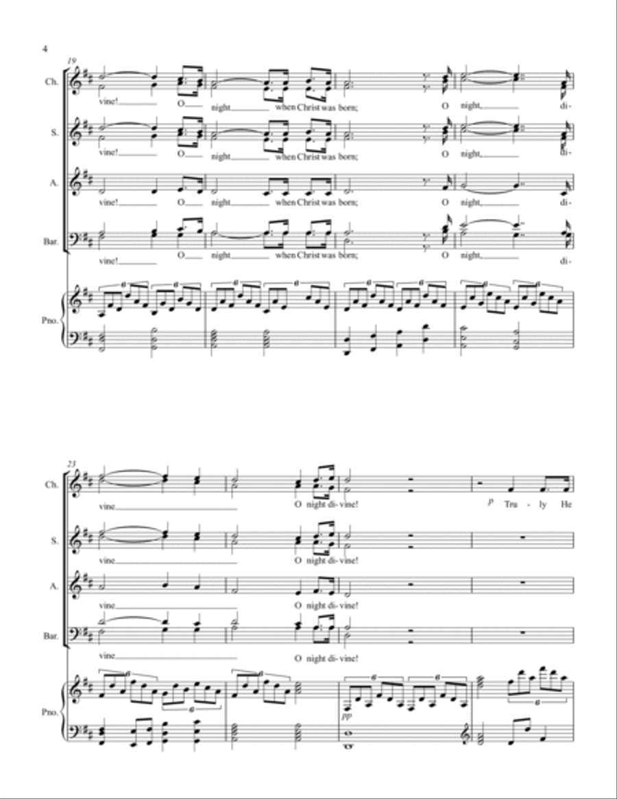 O Holy Night O Holy Night 4-Part scores gallery preview page 4