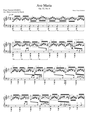 Ave Maria (HARD PIANO) Op. 52, No. 6 [Franz Schubert]