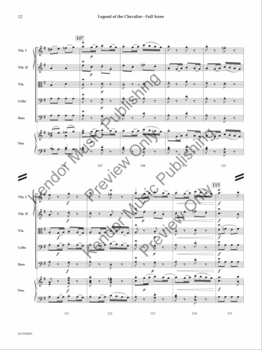 Legend of the Chevalier (Score) String Orchestra scores gallery preview page 13