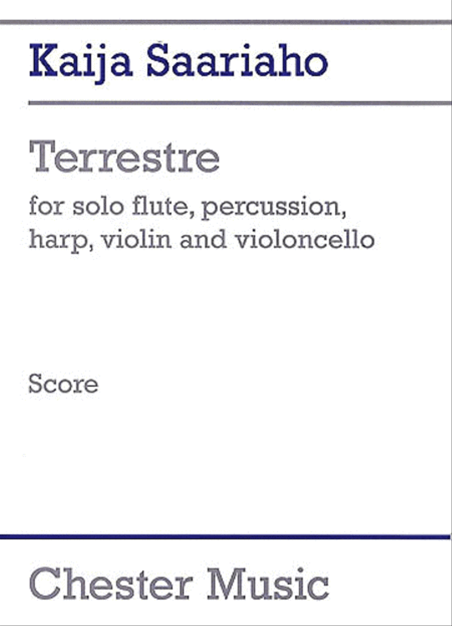 Kaija Saariaho: Terrestre (Score) Flute scores gallery preview page 1