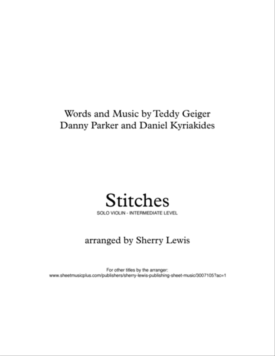 Stitches Violin Solo scores gallery preview page 2