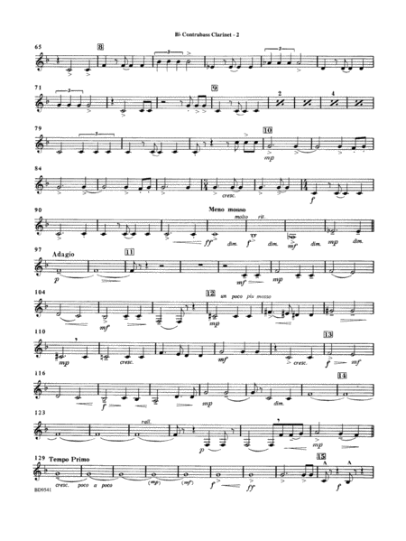 Alvamar Overture: B-flat Contrabass Clarinet