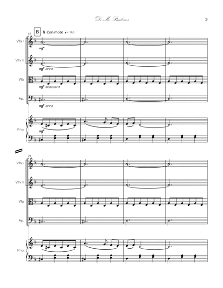 11. De Me Pardoner Piano Quintet Piano Quintet scores gallery preview page 3