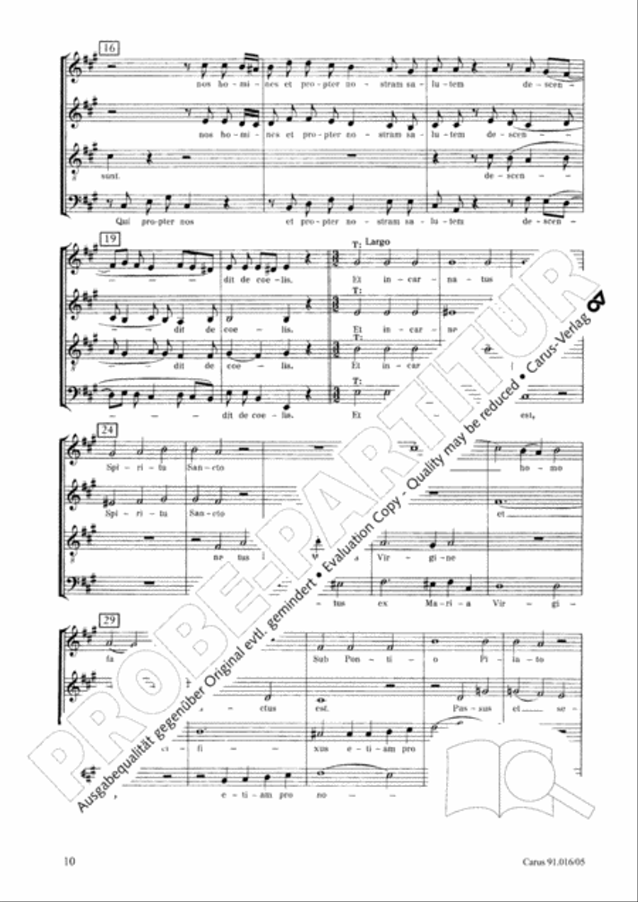 Missa in A Major Missa in A Major 4-Part scores gallery preview page 10
