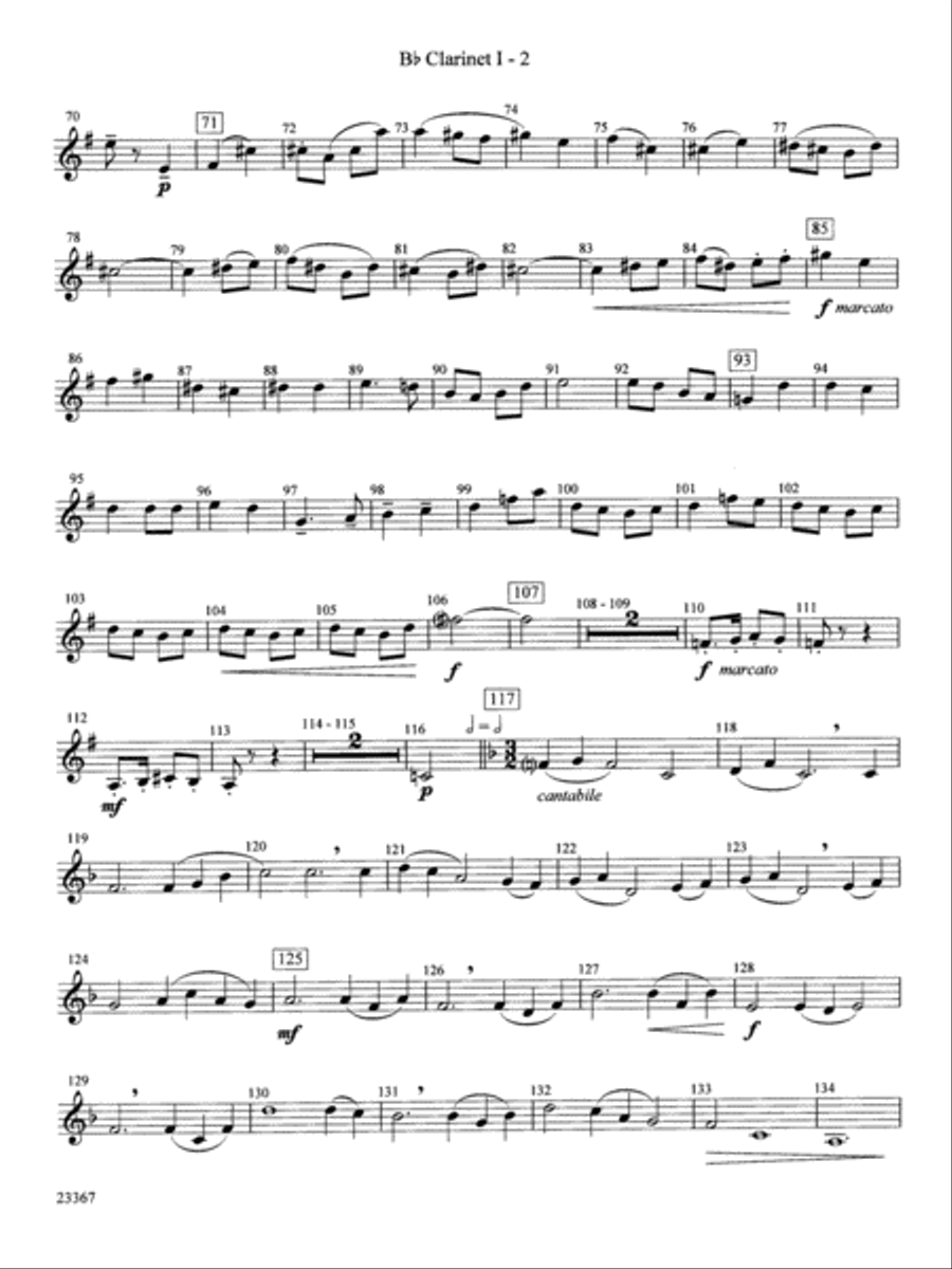 Overture to the Wasps: 1st B-flat Clarinet Full Orchestra scores gallery preview page 2