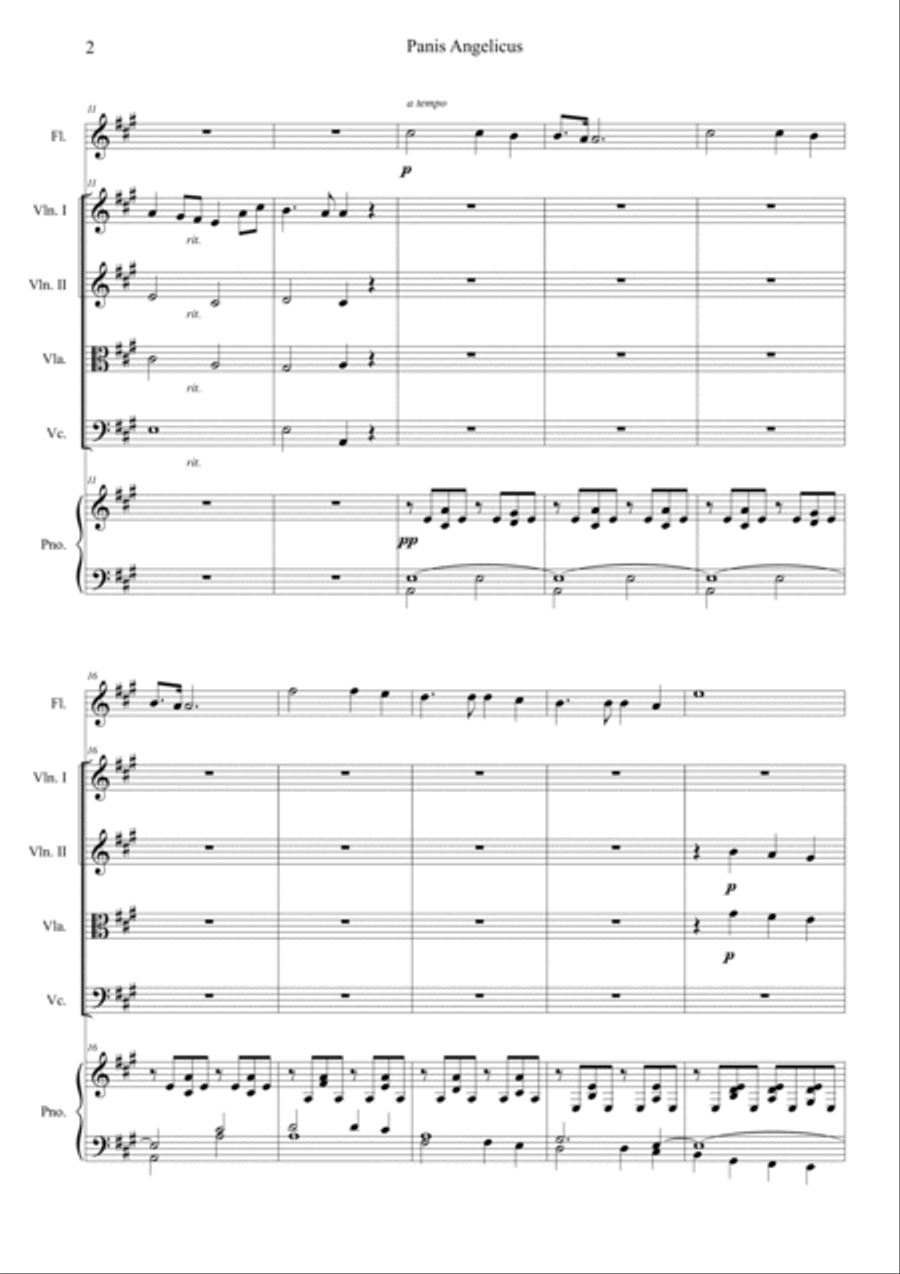 Panis Angelicus Panis Angelicus Orchestra scores gallery preview page 2