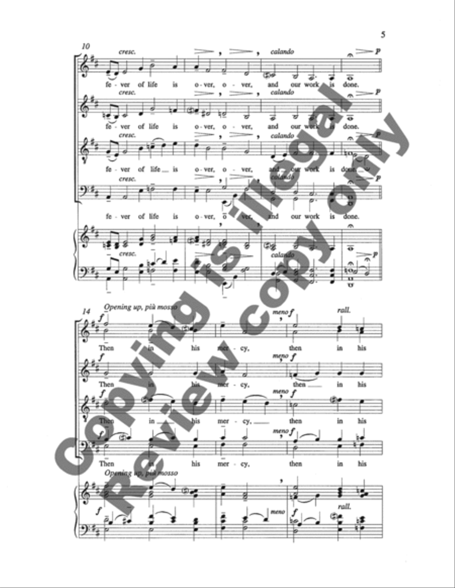And Peace at the Last 4-Part scores gallery preview page 4