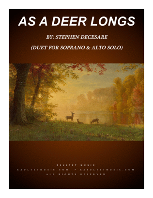 Book cover for As A Deer Longs (Duet for Soprano and Alto Solo)