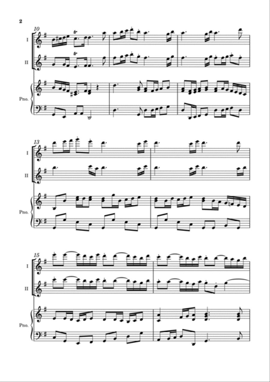 REJOICE! (2 flutes and piano) Flute Duet scores gallery preview page 2