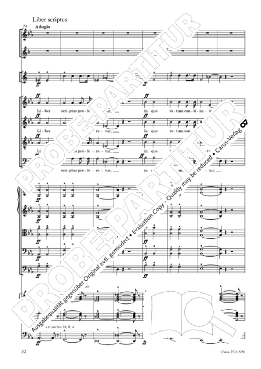 Requiem in C major 4-Part scores gallery preview page 35