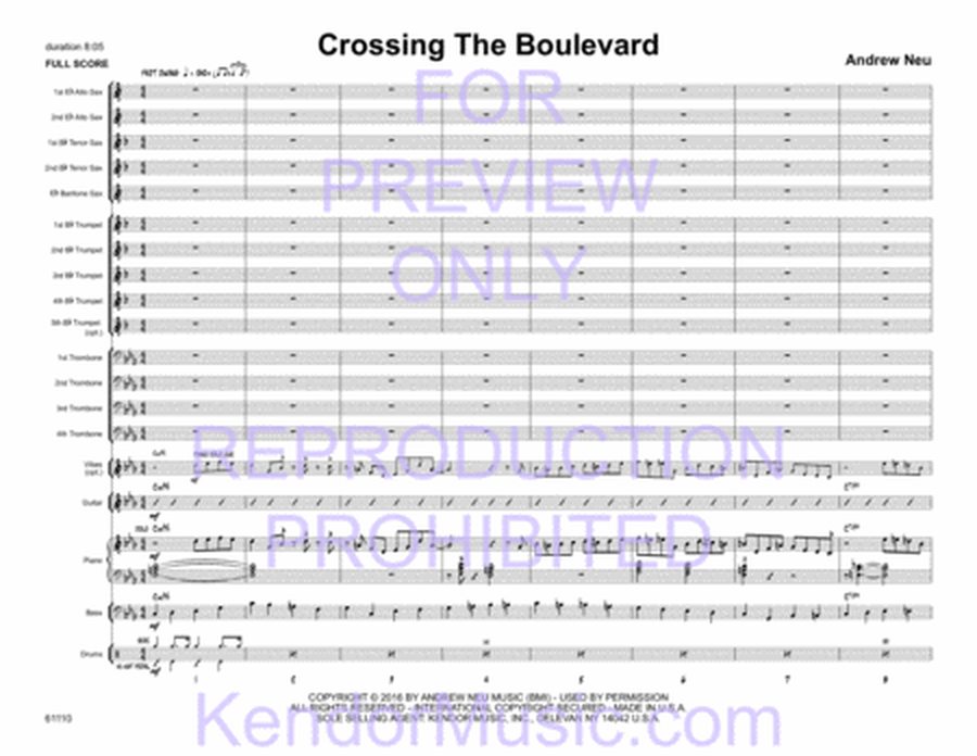 Crossing The Boulevard (Full Score)