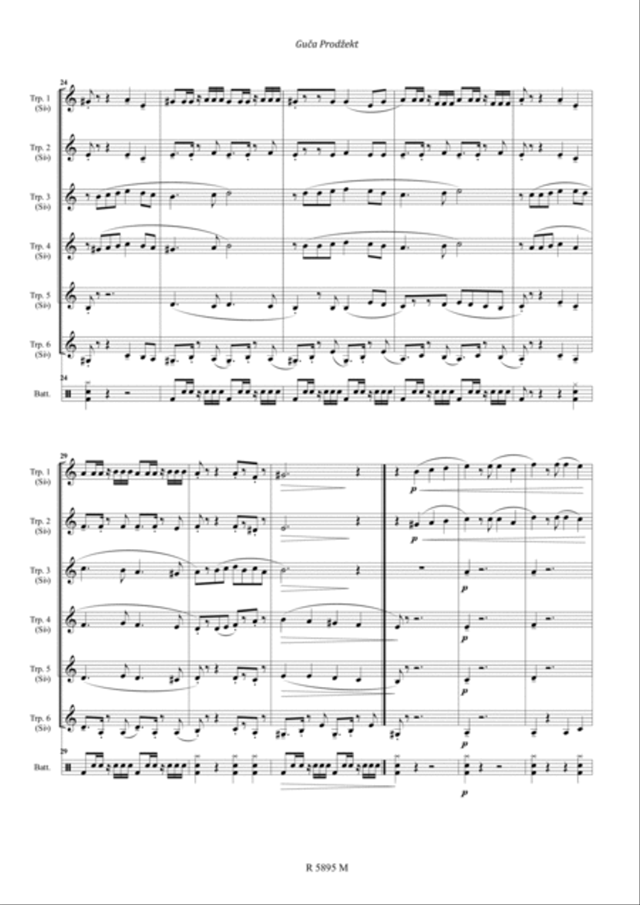 Guca prodzekt serbian gypsy music Trumpet scores gallery preview page 4