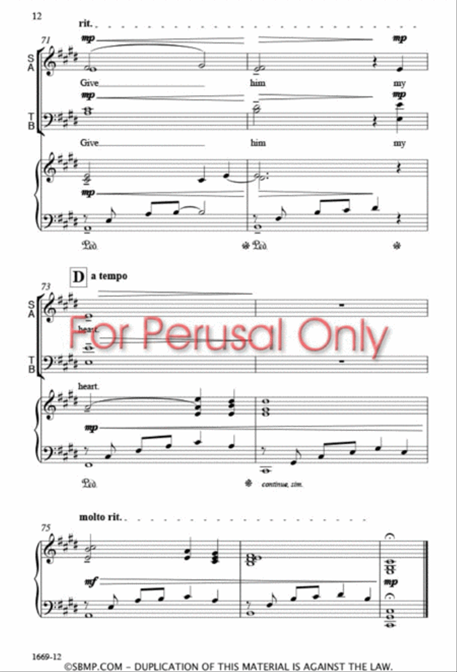 Long Ago (In the Bleak Midwinter) 4-Part scores gallery preview page 11