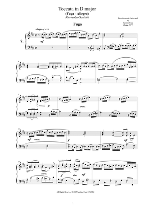 Book cover for Scarlatti A - Toccata and Fugue No.7 in D major for Piano