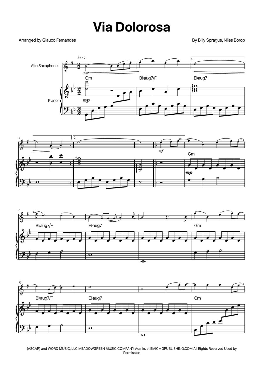 Via Dolorosa Chamber Music scores gallery preview page 1